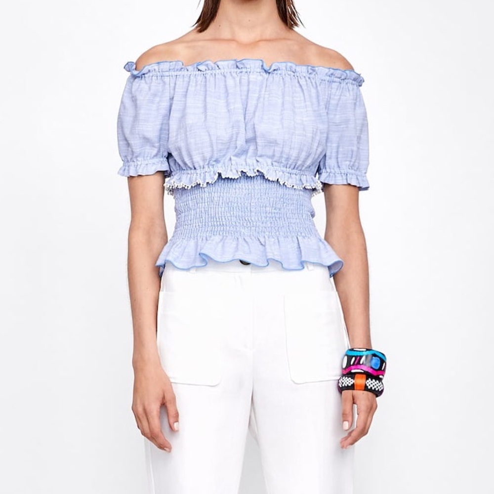 NEW! Zara Summer Off The Shoulder Blouse - NWT!